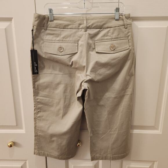 Will Smith Women's size 12  Khaki Capri Pants Front and Back  Pockets - Picture 7 of 9